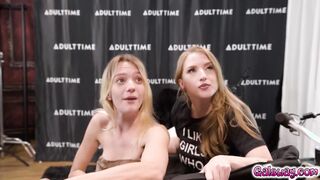 Two mesmerizing & horny ladies Kenna James & Octavia Red alone on set