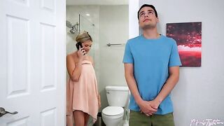 Stepmum Ellie Tay comes home from the gym & wants D