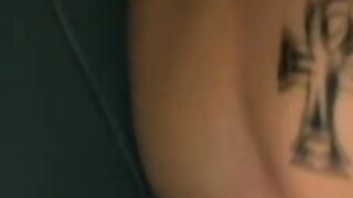 Dirty guy Justin oozed cum after wanking his long hard shaft in the bathroom