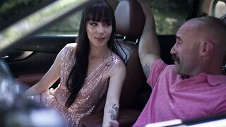 Suspicious stepfather fucks his stepsons pawg teen Girlfriend outdoors