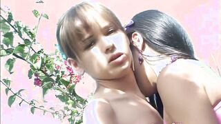 Satisfying petite teen goes lesbo