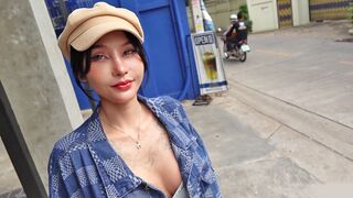 Super adorable Thai teen amateur picked up in a Tuk Tuk for threesome