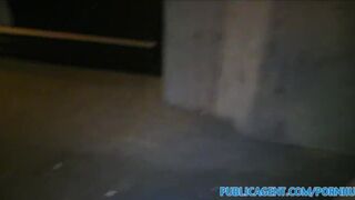 Hot Beauty Swallows His Cum in Public