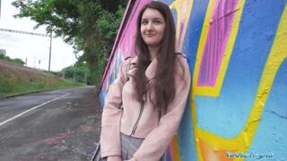 Charming Teen Art College Girl Outdoor Studying