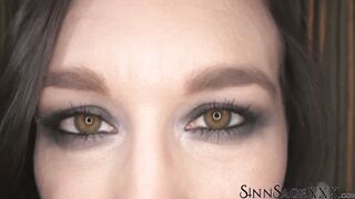 Sinn Sage Highlights Mesmerizing Hazel Eyes In Close Up For Camera View
