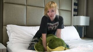 Lusty Alexa Crush Grinds Her Beaver Against Soft Plushy Toy