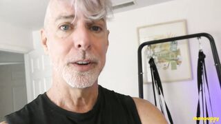 ManPuppy: Richard Lennox Jerks His Shaft While Being Toy Ravaged On Cam