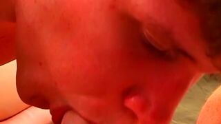 Army twink jerking off & getting banged in the butt