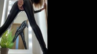 Hot Girl in a tight uniform does some teasing