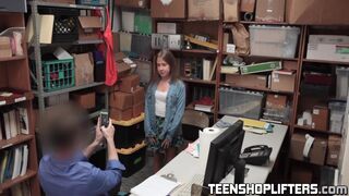 SHOPLYFTER Brooke Bliss hammered by real huge cock cop in the office