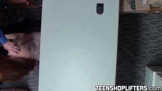 SHOPLYFTER Mesmerizing ginger Lauren Phillips in burglar banging foursome