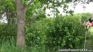 Mature hot girl shares seniors meat with mischievous teen