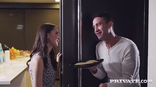 Newcomer Lilu facialized in the bathroom