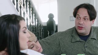 FAMILY STROKES Tattooed teen Raven Reign screwed hard & fed step dad cum