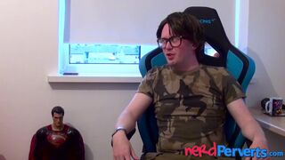 Big Breasted ginger Lucy Lane sucking meat at nerd casting